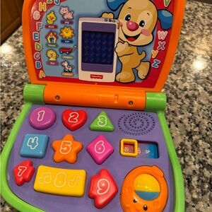 Fisher-Price Bright Multi-Color Learning Laptop with Shape Buttons